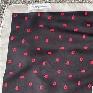 BCBGeneration 22 x 21.5” Red Lip Scarf